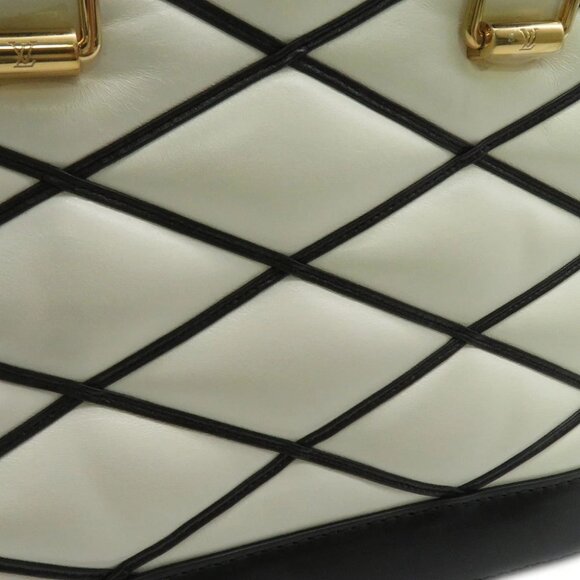 LOUIS VUITTON Alma Size BB Lamb Leather White/Black M23761 - Picture 10 of 16